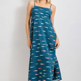 Baevely by Wellmade USA - FISH PRINT SLEEVELESS MIDI DRESS
