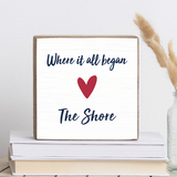Rustic Marlin - The Jersey Shore Where it all Began Heart Decorative Wooden Bloc