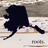 - STATE ROOTS SIGN / 6"x6" Reclaimed Wood Sign