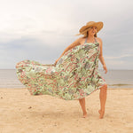 Boho-Eclectica - Women's Green Florals - 100% Cotton Sarong