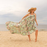Boho-Eclectica - Women's Green Florals - 100% Cotton Sarong