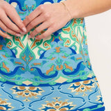 FLYING TOMATO - A printed woven skort - IP8023-T IVORY BLUE