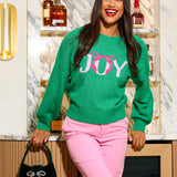 "JOY" SWEATERS,GREEN