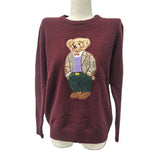 Rosa Clothing - Vintage Bear Pattern Preppy Sweater