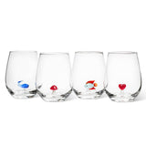Abbott - Heart Icon Stemless Wine Glass-4.5"H (20oz)