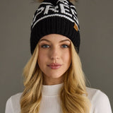 Panache Apparel Co. - Black & White Apres Pom Hat