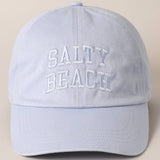 Fashion City - Salty Beach Text Embroidery Baseball Cap