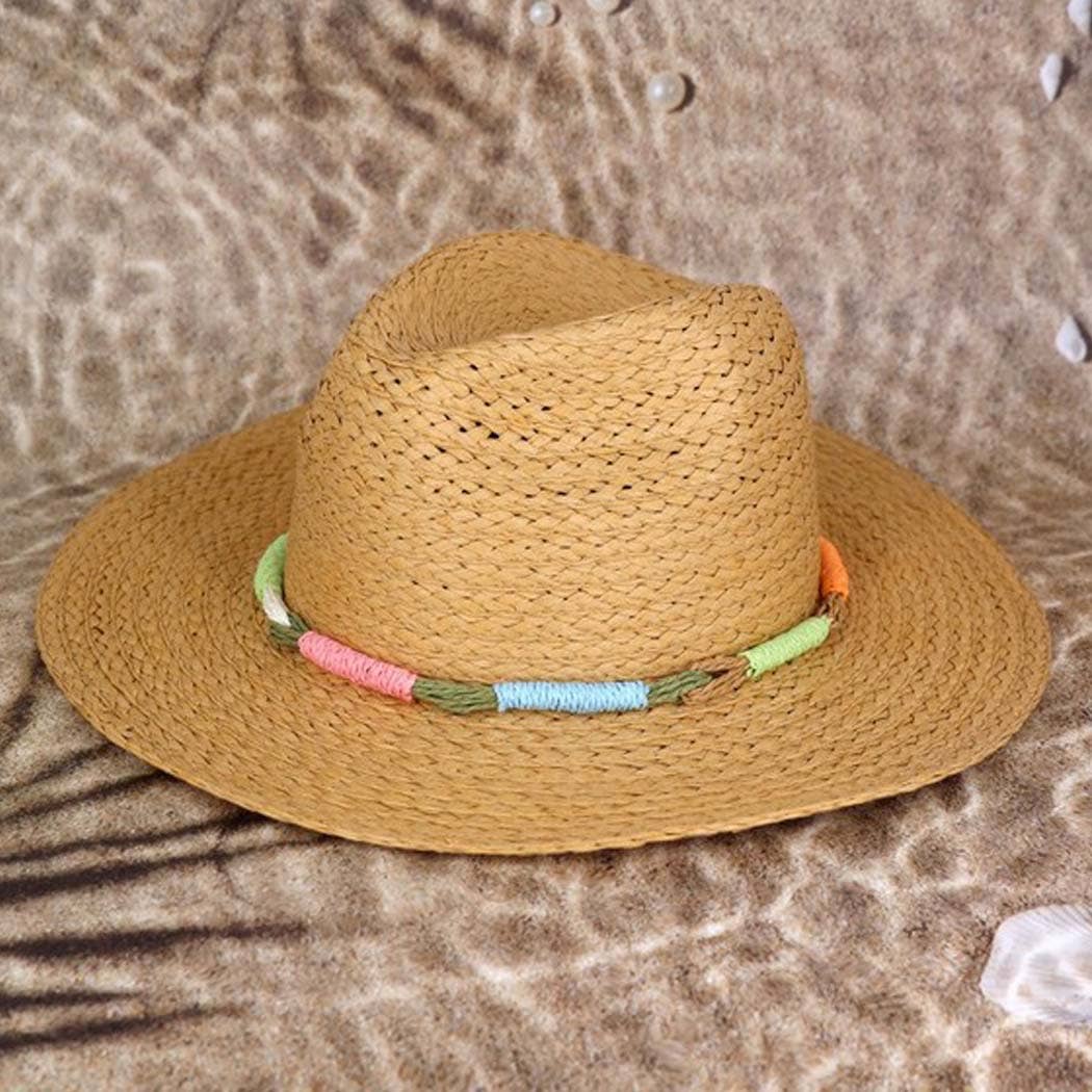 3AM BY H&D ACCESSORIES - MULTI COLOR STRAW BAND STRAW HAT.