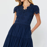 Current Air - Eyelet Embroidered Maxi Dress