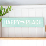 Rustic Marlin - Personalized Happy Place New Jersey Seaglass Barn Wood Sign