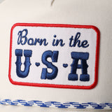 Fashion City - Born In The U.S.A.Embroidered Patch Rope Trucker Hat