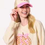 Shiraleah - ASSORTED SET OF 8 GINGHAM PUMPKIN RELAXED SWEATSHIRTS, CREAM