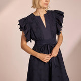 Strut & Bolt - Eyelet Cotton Lace Scallop Mini Dress