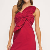 Strut & Bolt - Knotted Flower Bow Mini Dress