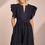 Strut & Bolt - Eyelet Cotton Lace Scallop Mini Dress