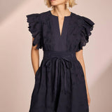 Strut & Bolt - Eyelet Cotton Lace Scallop Mini Dress