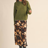 &MERCI - CONTRAST KNIT SCALLOPED EDGE SWEATER MSW11114