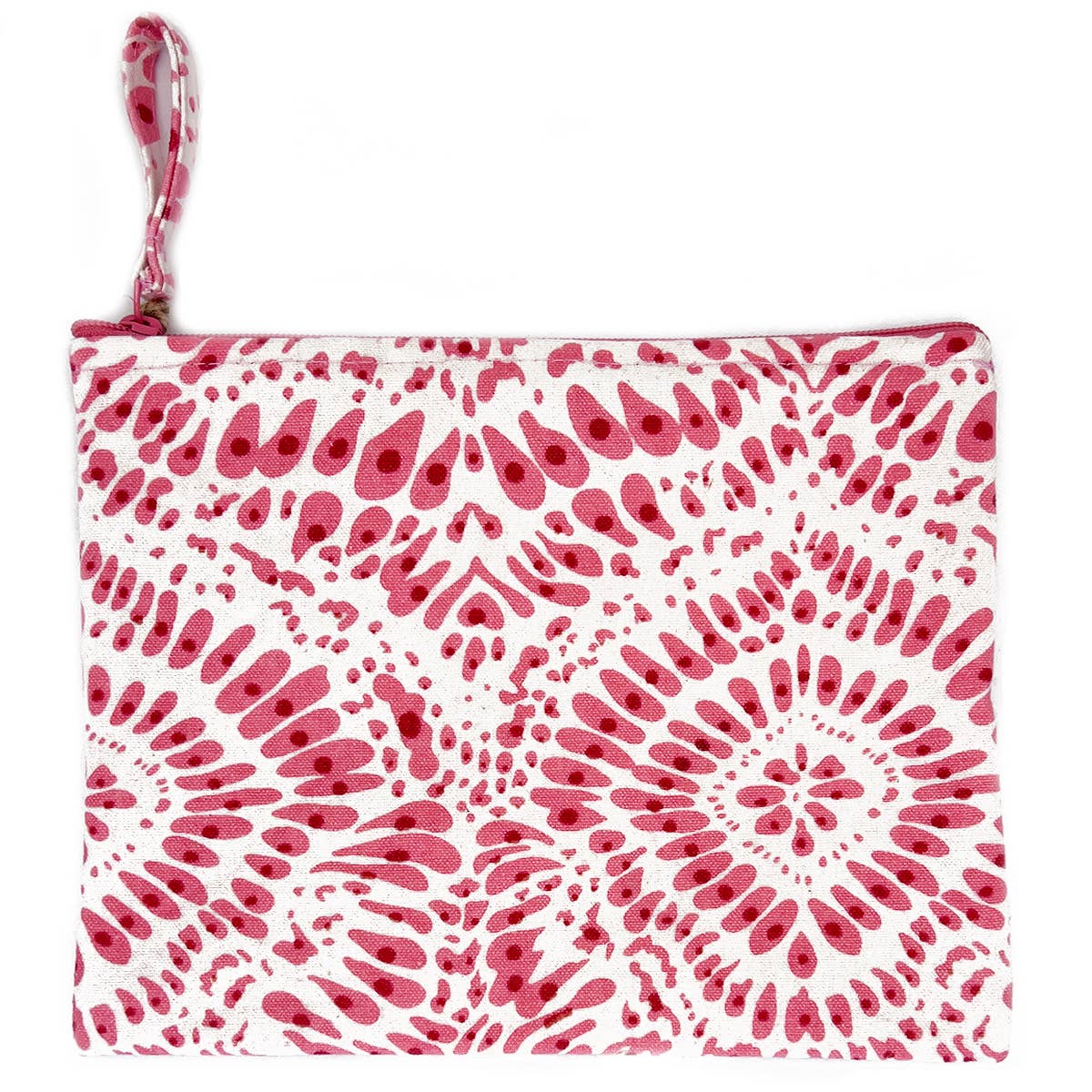 Anju Jewelry - Block-Printed Canvas Zipper Pouch
