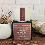 Legrify Inspired Luxury Candles & Home Fragrance - Brown Sugar Fig Classic Glass 2 Wick Soy Candle
