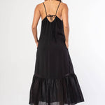 Lovestitch - Striped Scoop Neck Ruffle Hem Maxi Dress