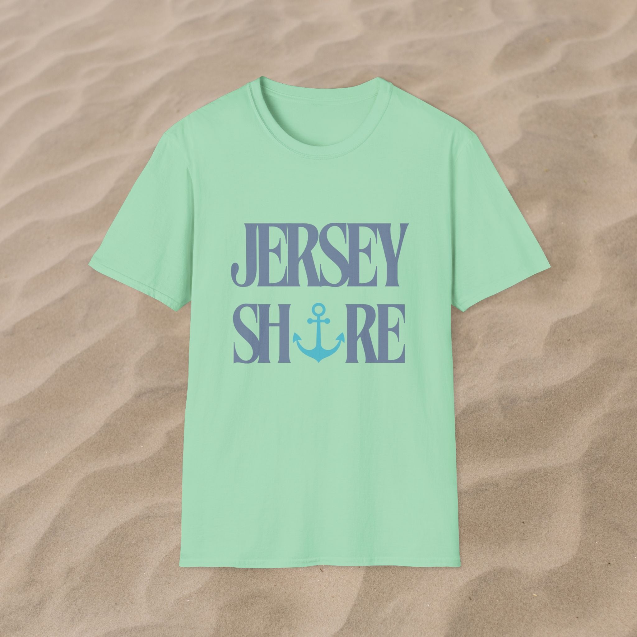 Jersey Shore Unisex Softstyle T-Shirt - Comfortable Summer Fashion for Beach Lovers