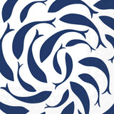 Boston International - Paper Cocktail Napkins Pack of 20 Fish Swirl