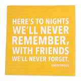 soiree-sisters - Party Cocktail Napkins | To Nights We'll Never Remember