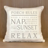 - Porch Rules // Natural Pillow