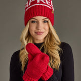 Panache Apparel Co. - Red Cuffed Knit Mittens