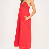Strut & Bolt - Top Stitch Bustier Linen Midi Dress