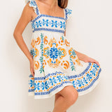 FLYING TOMATO - A printed woven mini dress - ID22448