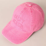 Fashion City - Salty Beach Text Embroidery Baseball Cap