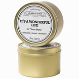 Clark & June Candle Co. - It's a Wonderful Life State Custom 8oz Holiday Candle Tin