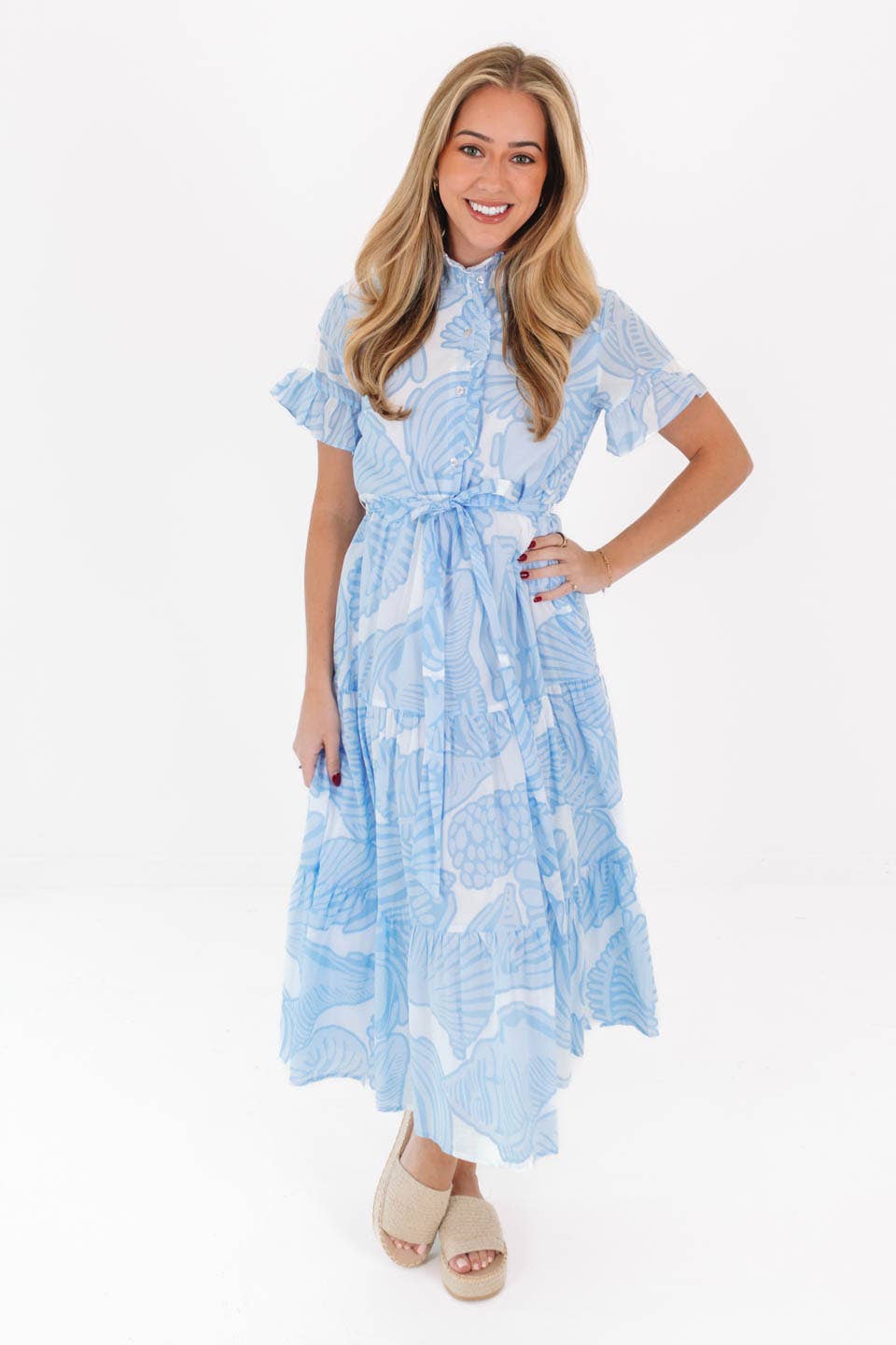 J.Marie Collections - Charlotte Button Up Midi Dress