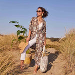 rockflowerpaper - ISLAND GREY Palm Shirt Dress