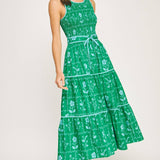 Strut & Bolt - Floral Print Smocked Midi Dress