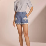 Strut & Bolt - Contrast Embroidery Shorts