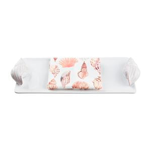 Shell Handle Tray & Towel Set