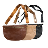 Crossbody bum bag with plain coordinating strap