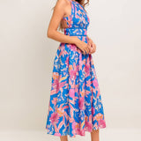 FLYING TOMATO - A printed woven midi dress - ID22729