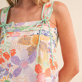&MERCI - EXCLUSIVE FLORAL PRT TIE SHOULDER TOP SHORTS SET MPST4660