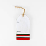 Adams & Co. - 70835 - 2.75x5 wood tag (CANDY CANE)  Christmas Clearance