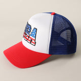 Fashion City - USA Flag Patch Mesh Trucker Hat