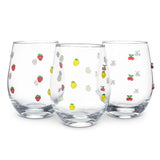 Abbott - Stemless Wine Glass with Cherries-4.5"H(18oz)