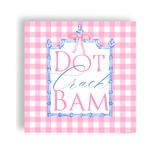 Fabuplates - Mahjong Pink Plaid 24ct Cocktail Napkin Separates (3ply)
