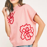 Strut & Bolt - Floral Embroidered Knit Top