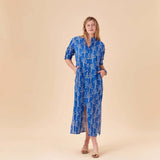 rockflowerpaper - PALMS BLUE Shirt Dress