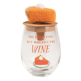 Thanksgiving Wine Glass & Stopper Set