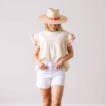 Sunshine Tienda - Ivory Eyelet Lottie Top