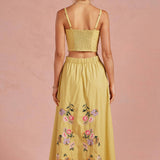 Strut & Bolt - Embroidered Floral Lace Detail Top Skirt Set